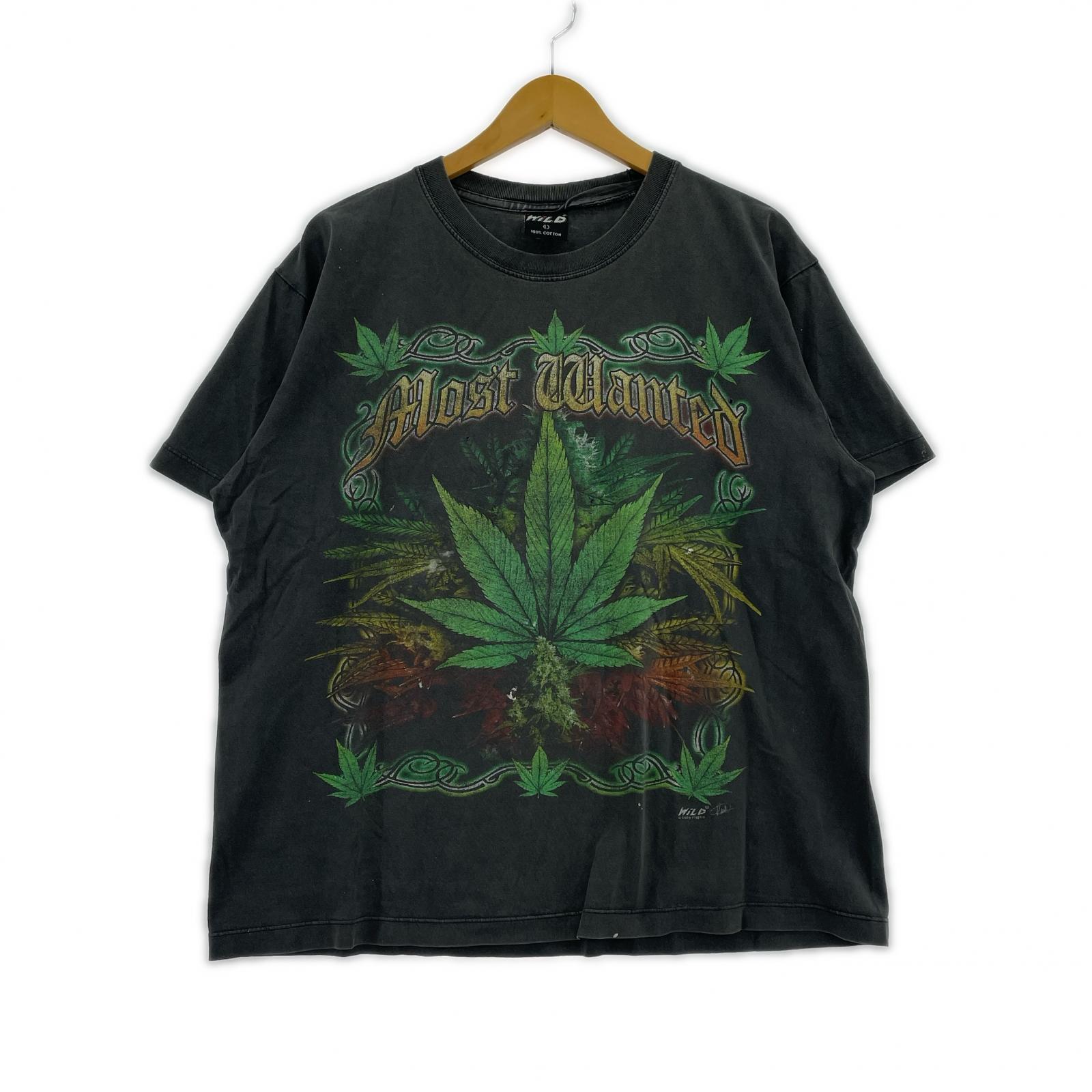 半袖Tシャツ 00s WILD ガンジャ (L) L ブラック