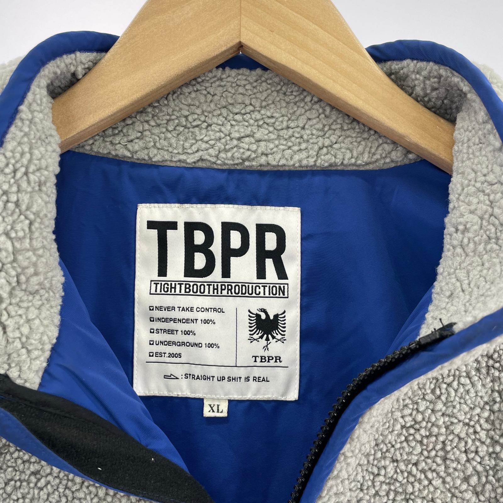 ジャケット TIGHTBOOTH フリースジャケット XL グレー×ブルー グレー