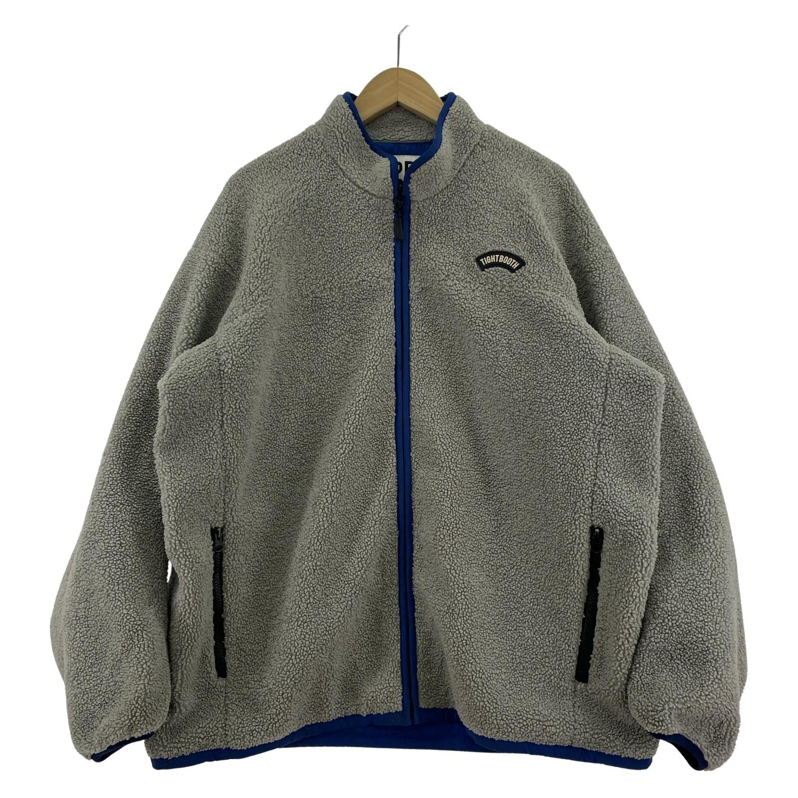 ジャケット TIGHTBOOTH フリースジャケット XL グレー×ブルー グレー
