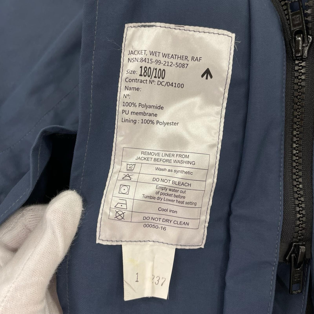 ジャケット RAF WET WEATHER 180/100 ブルー