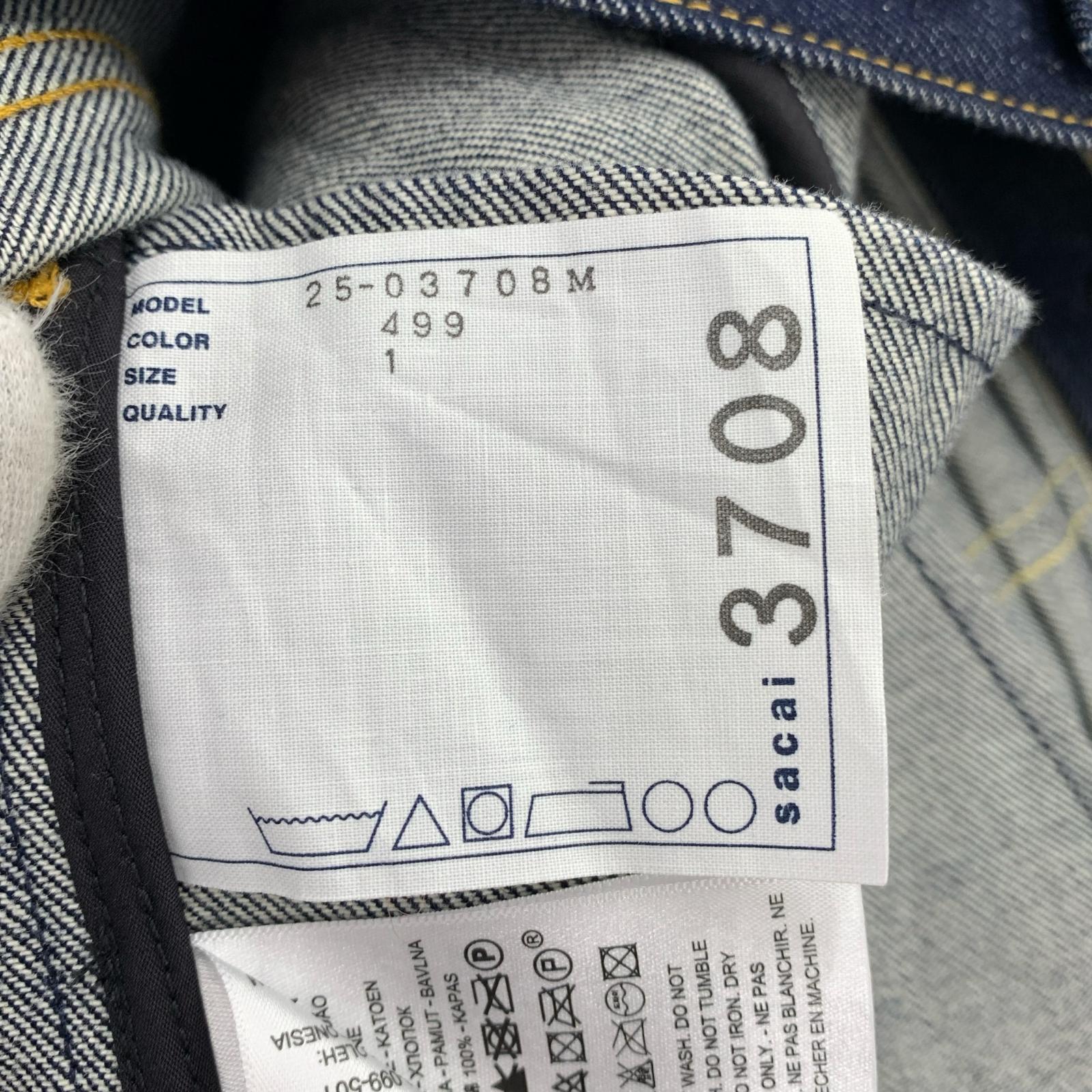 デニムジャケット Sacai×levi's デニムジャケット IND S S