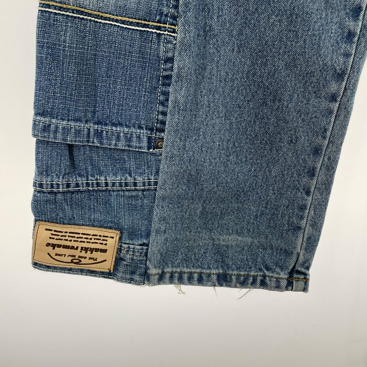 デニムパンツ makki remake リメイクデニム ブルー