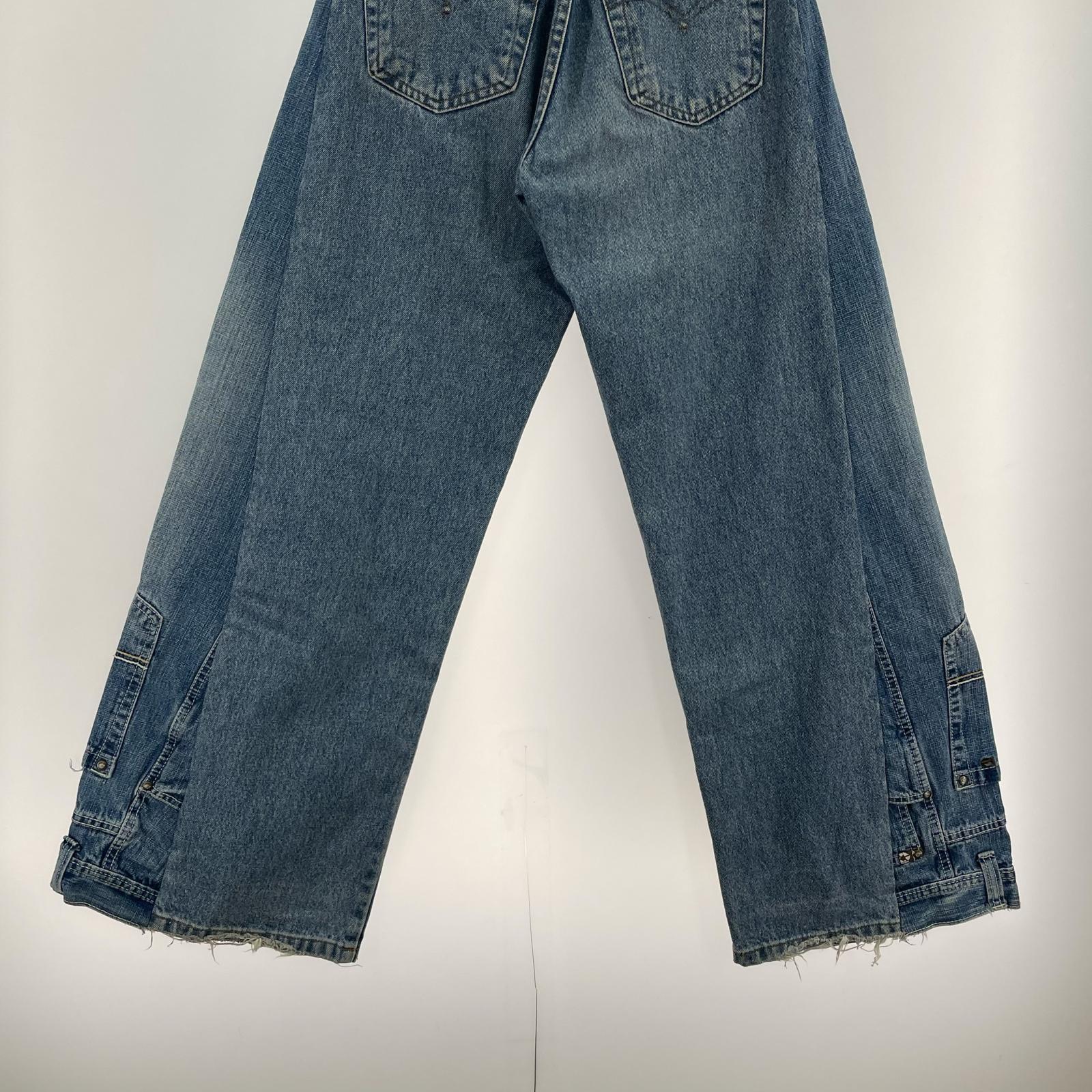 デニムパンツ makki remake リメイクデニム ブルー