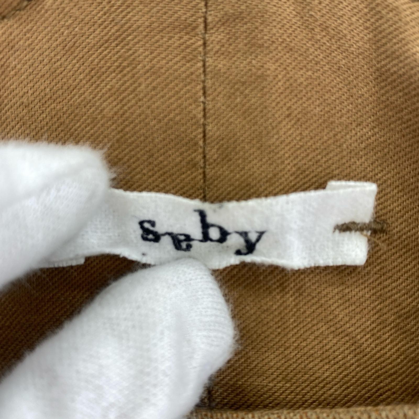 オーバーオール Saby TUCK BAGGY OVA-VISCOSE 茶 S-31802 (M) M ブラウン