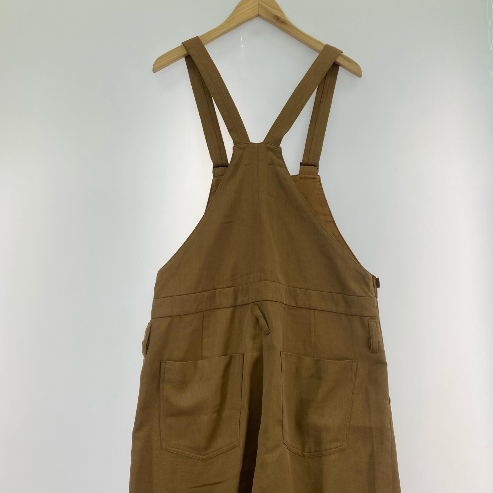 オーバーオール Saby TUCK BAGGY OVA-VISCOSE 茶 S-31802 (M) M ブラウン
