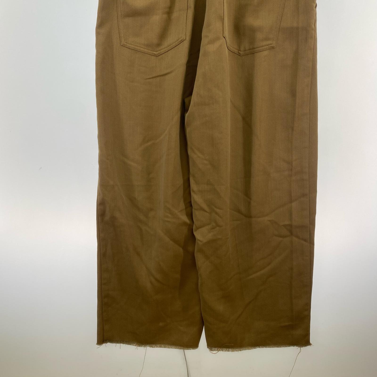 オーバーオール Saby TUCK BAGGY OVA-VISCOSE 茶 S-31802 (M) M ブラウン