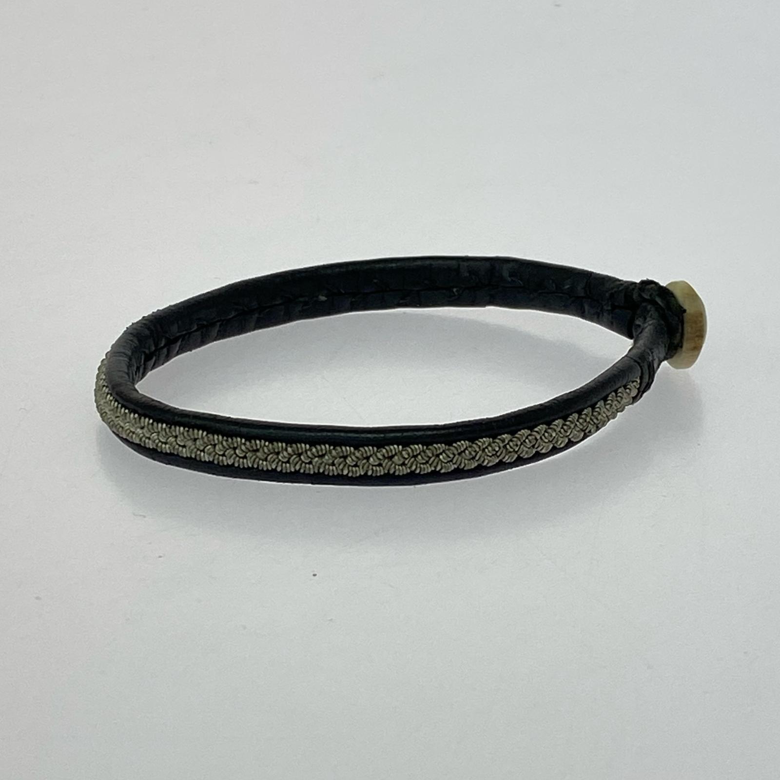 ブレスレット Maria Rudman レザーブレスレット ブラック
