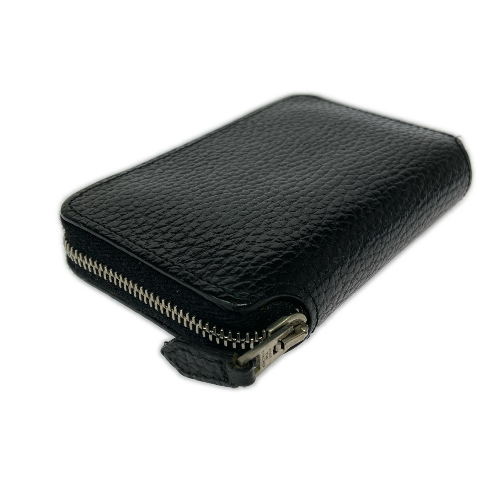 コンパクトウォレット MIDDLE ZIP レザーウォレット ブラック
