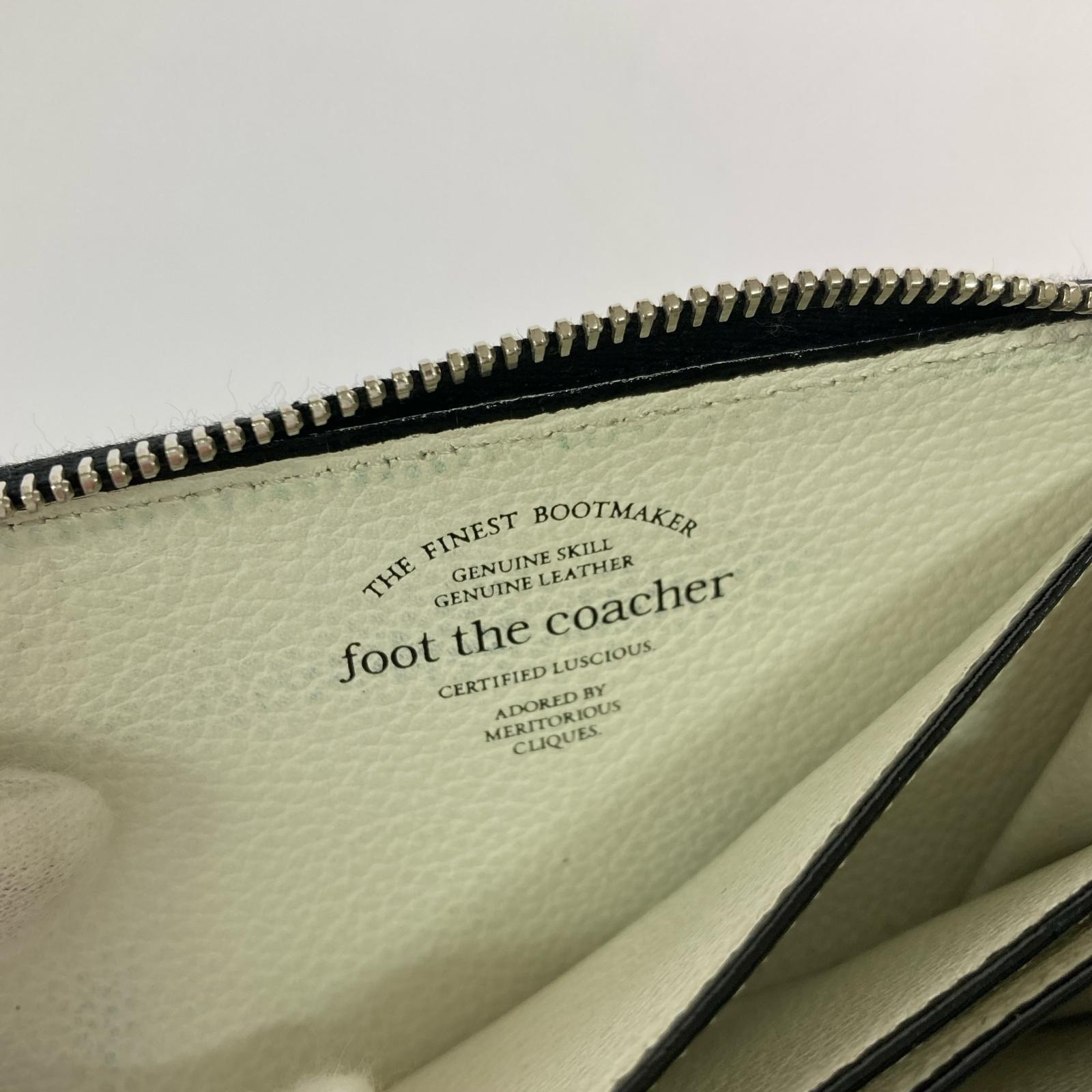 コンパクトウォレット MIDDLE ZIP レザーウォレット ブラック