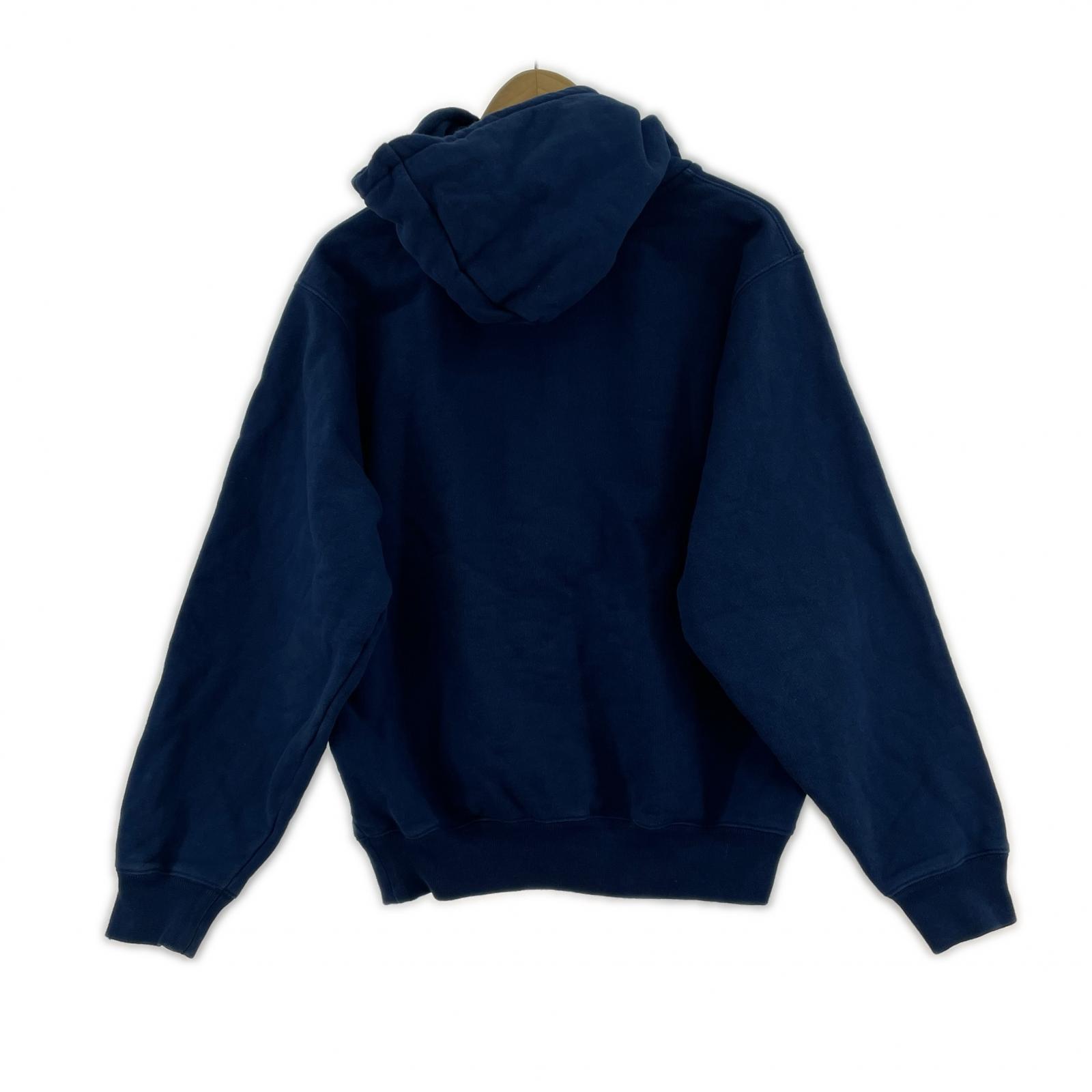 パーカー Script Logo Zip Hoodie 紺 (M) M ブルー