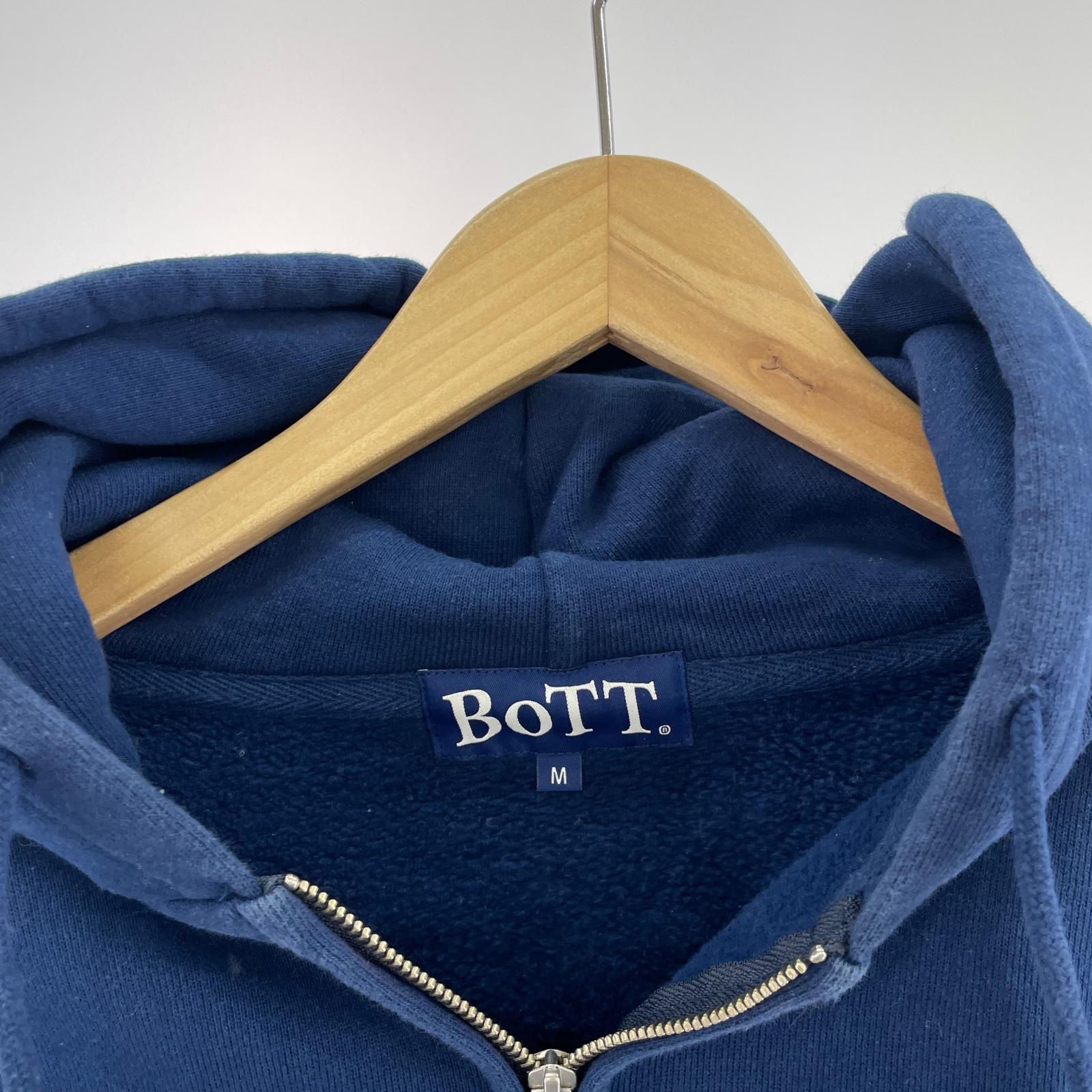 パーカー Script Logo Zip Hoodie 紺 (M) M ブルー