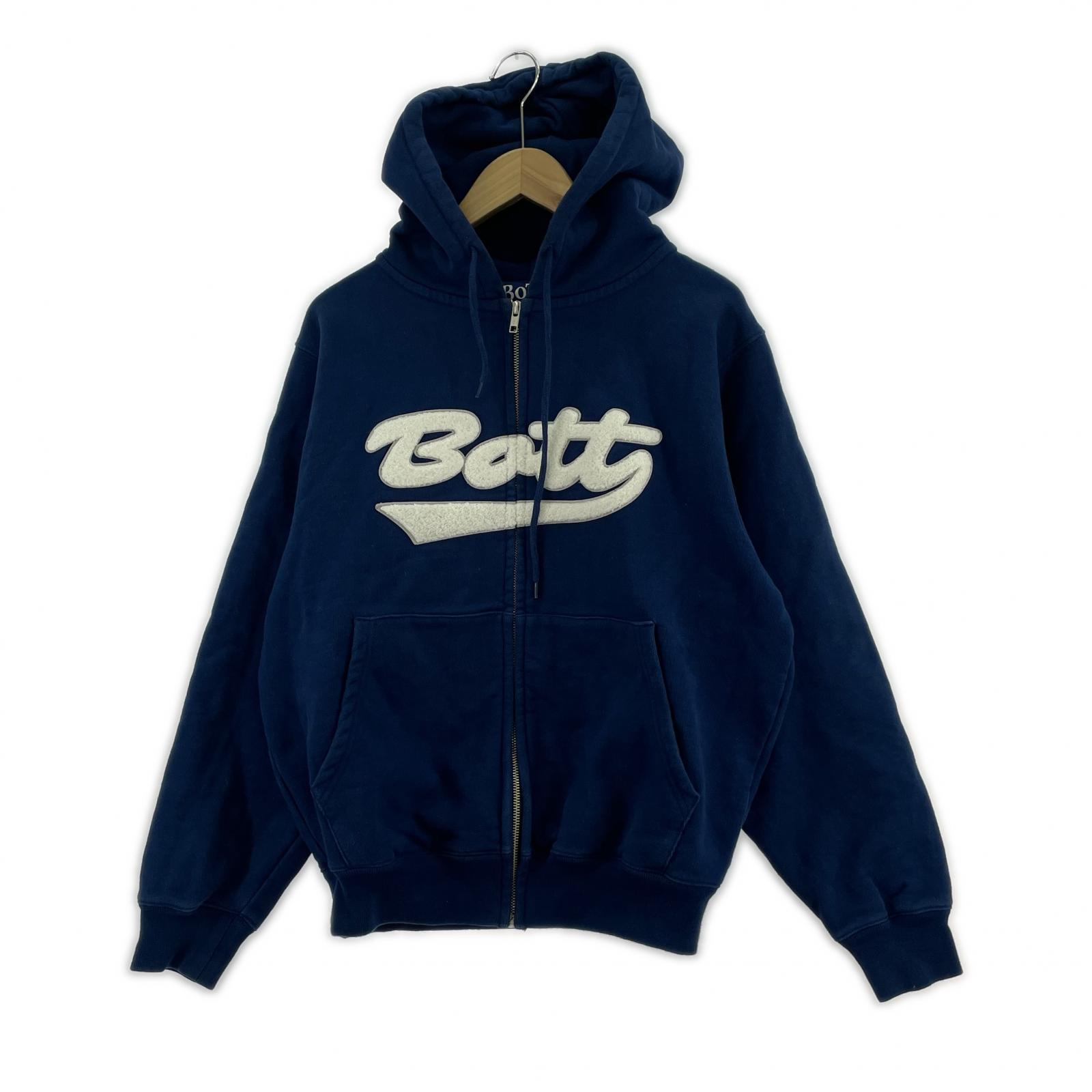 パーカー Script Logo Zip Hoodie 紺 (M) M ブルー
