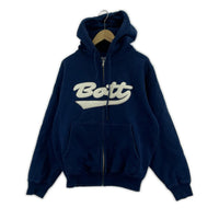 パーカー Script Logo Zip Hoodie 紺 (M) M ブルー