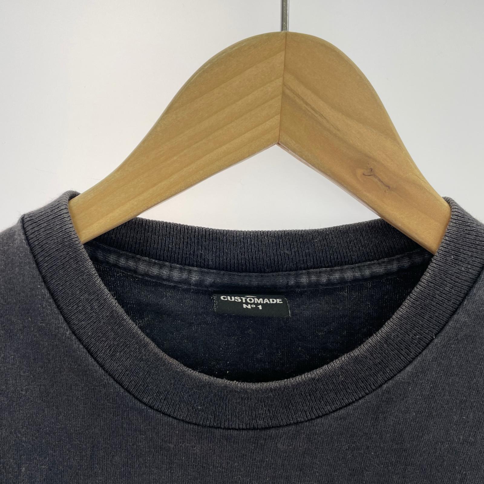 半袖Tシャツ CUSTOMADE ロボットロゴ 黒 ブラック