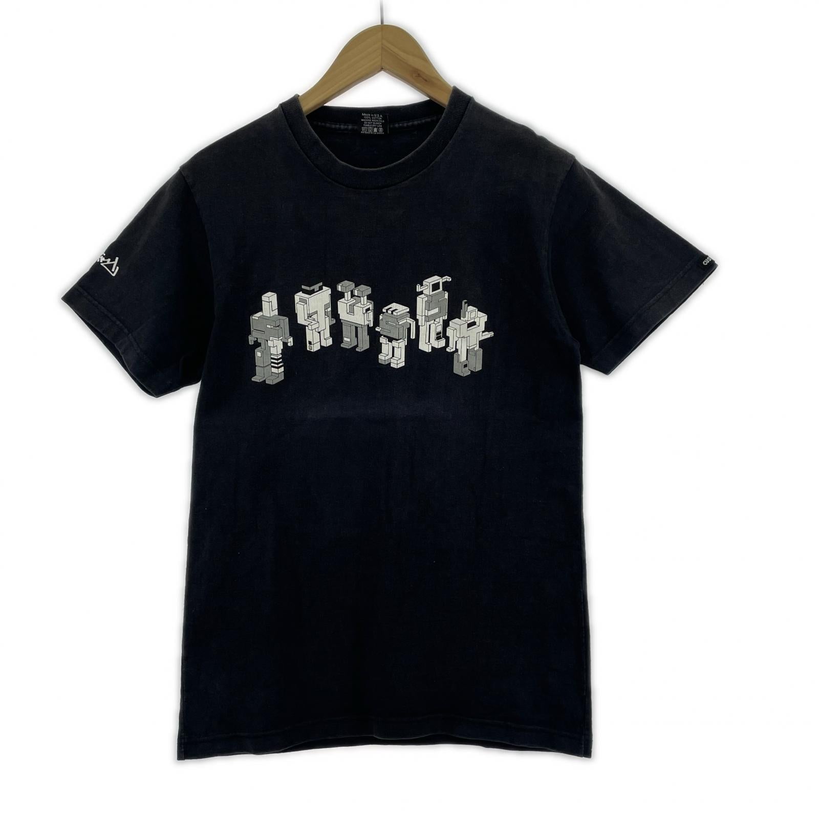 半袖Tシャツ CUSTOMADE ロボットロゴ 黒 ブラック