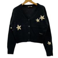 カーディガン MARNI KIDS クロップドウールカーディガン 黒 ブラック