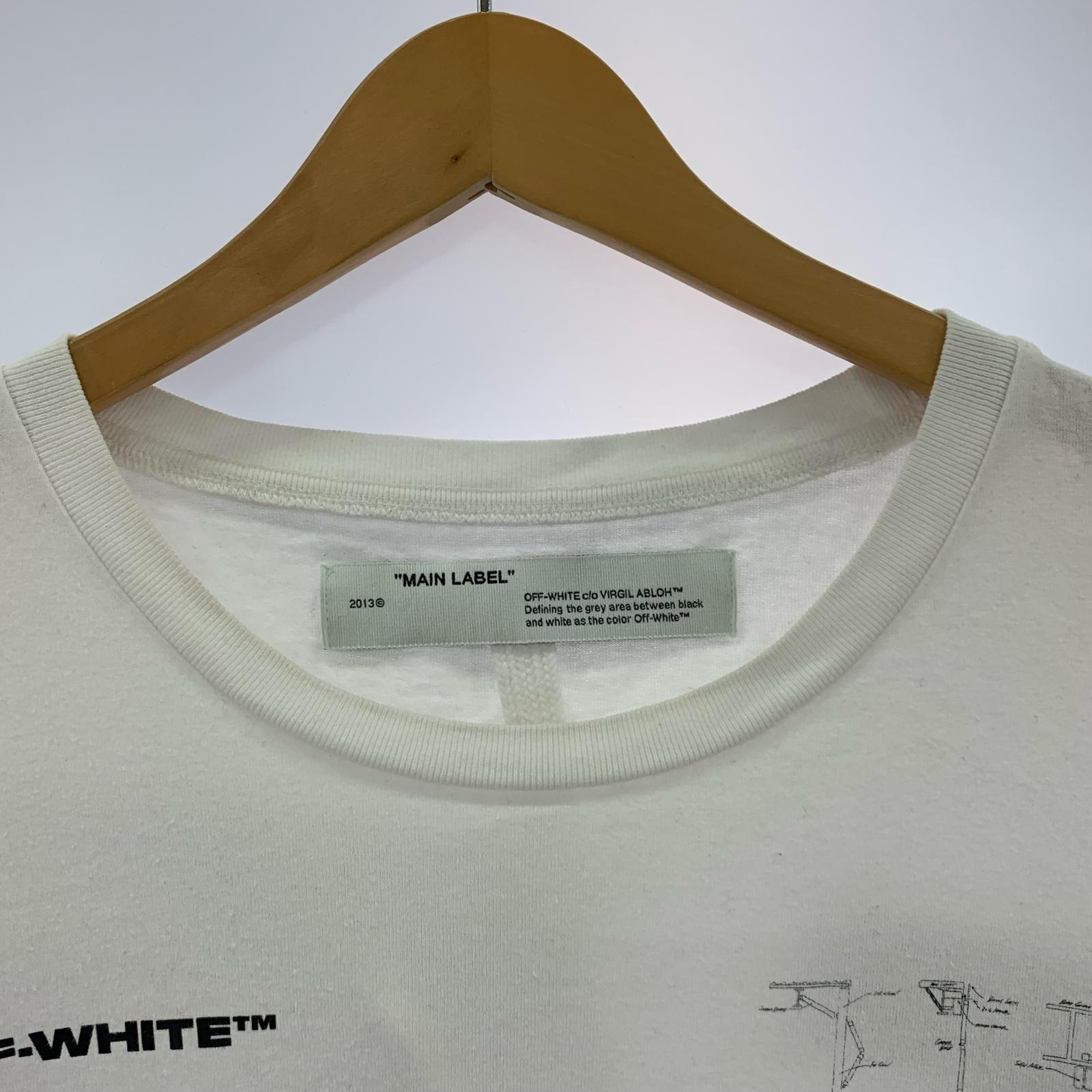 半袖Tシャツ OFF-WHITE 19ss SPLITTED ARROWS S/S Over Tee OMAA038e19185010 白 (L) L ホワイト
