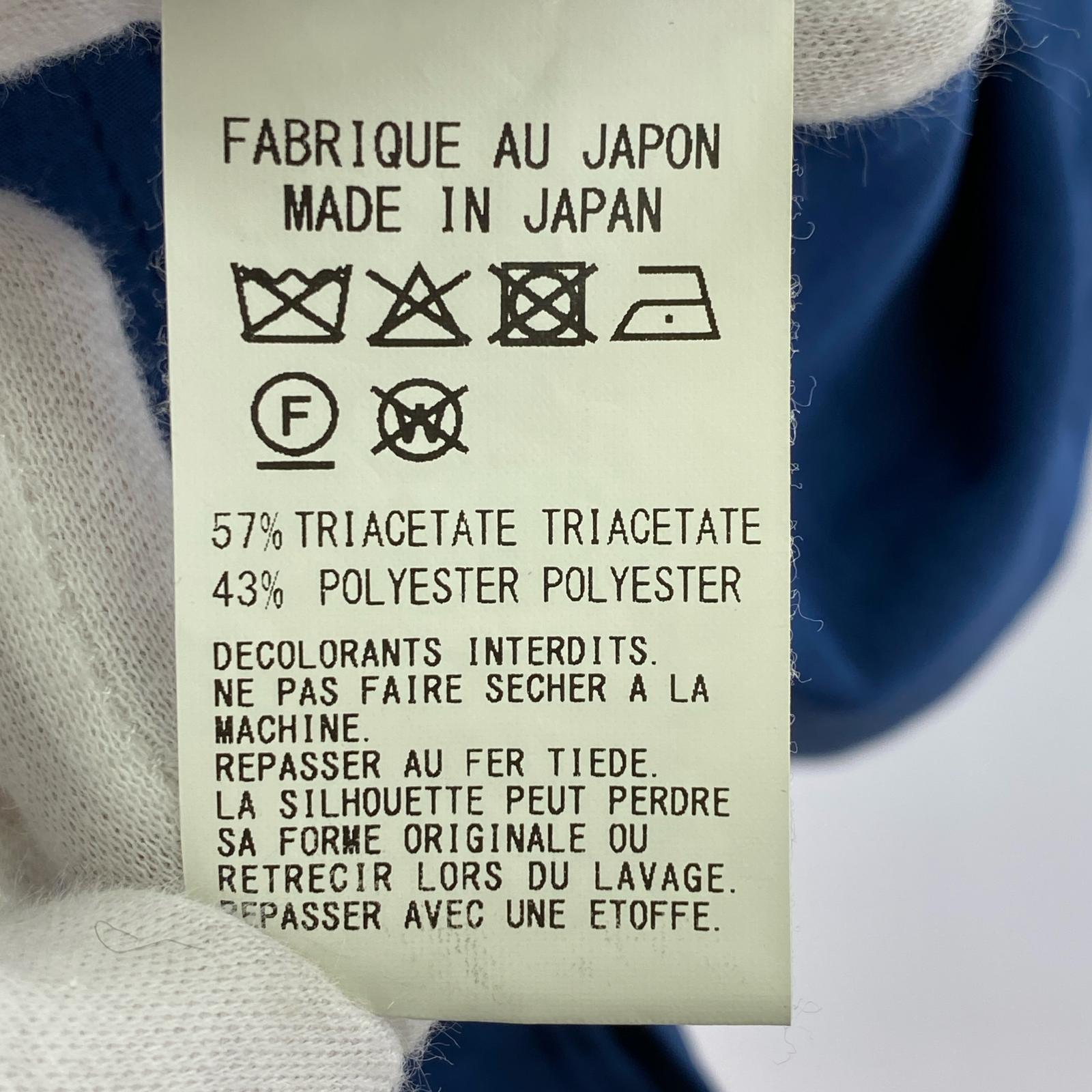 半袖シャツ 25ss クレープデシン フロントドルマン ビッグシャツ 3 ブルー