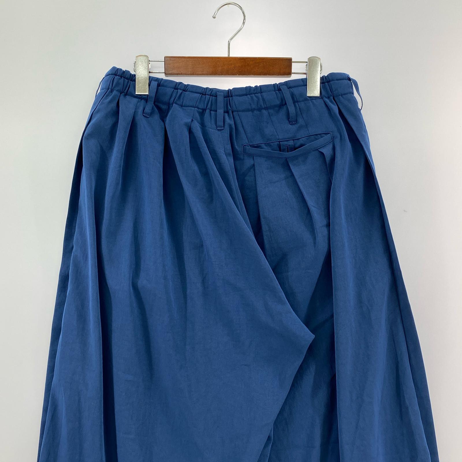 パンツ 25ss トリアセテートタキシードクロスバルーンパンツ 3 ブルー