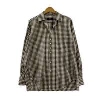 長袖シャツ ensou. 25ss Gingham Childish Shirt S ブラウン×ホワイト S