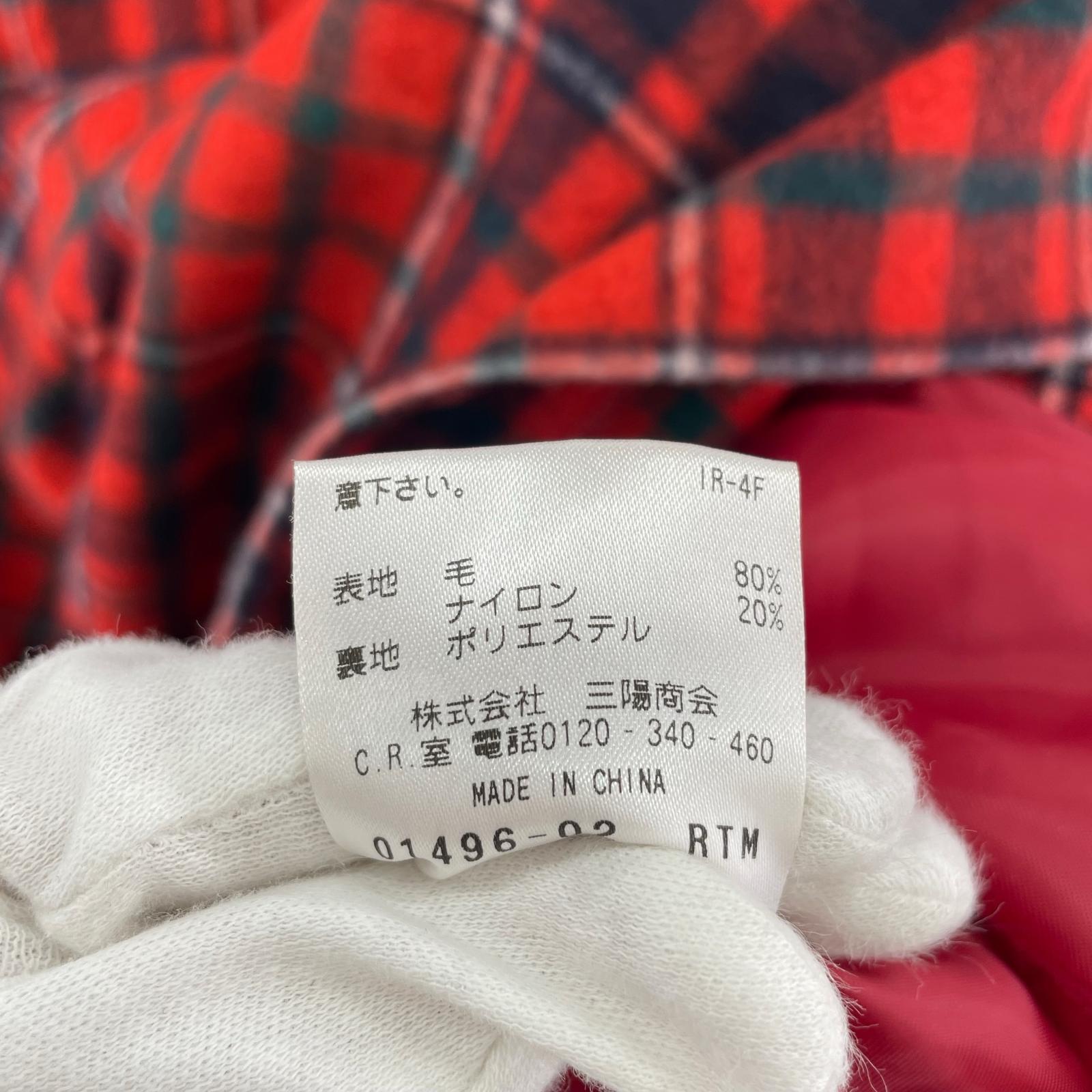 ワンピース ウールワンピース/RED/チェック柄/38