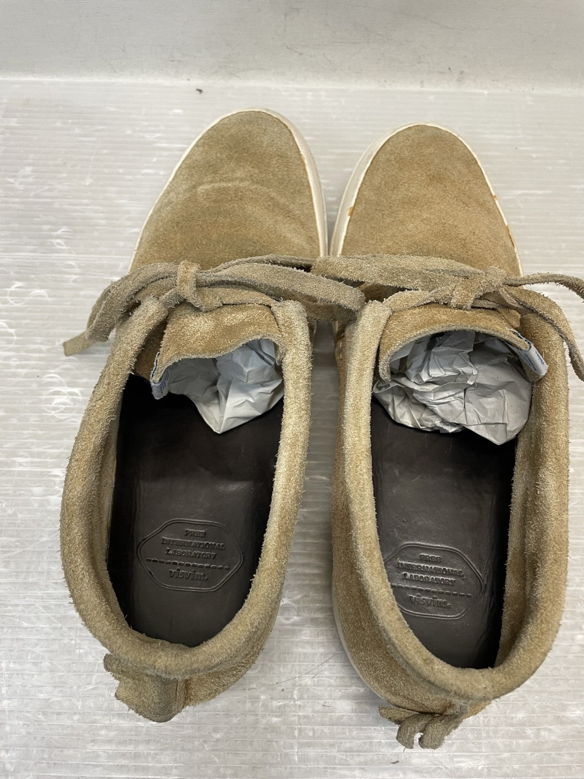 スニーカー VISVIM スウェードローカットスニーカー 9.5 ベージュ