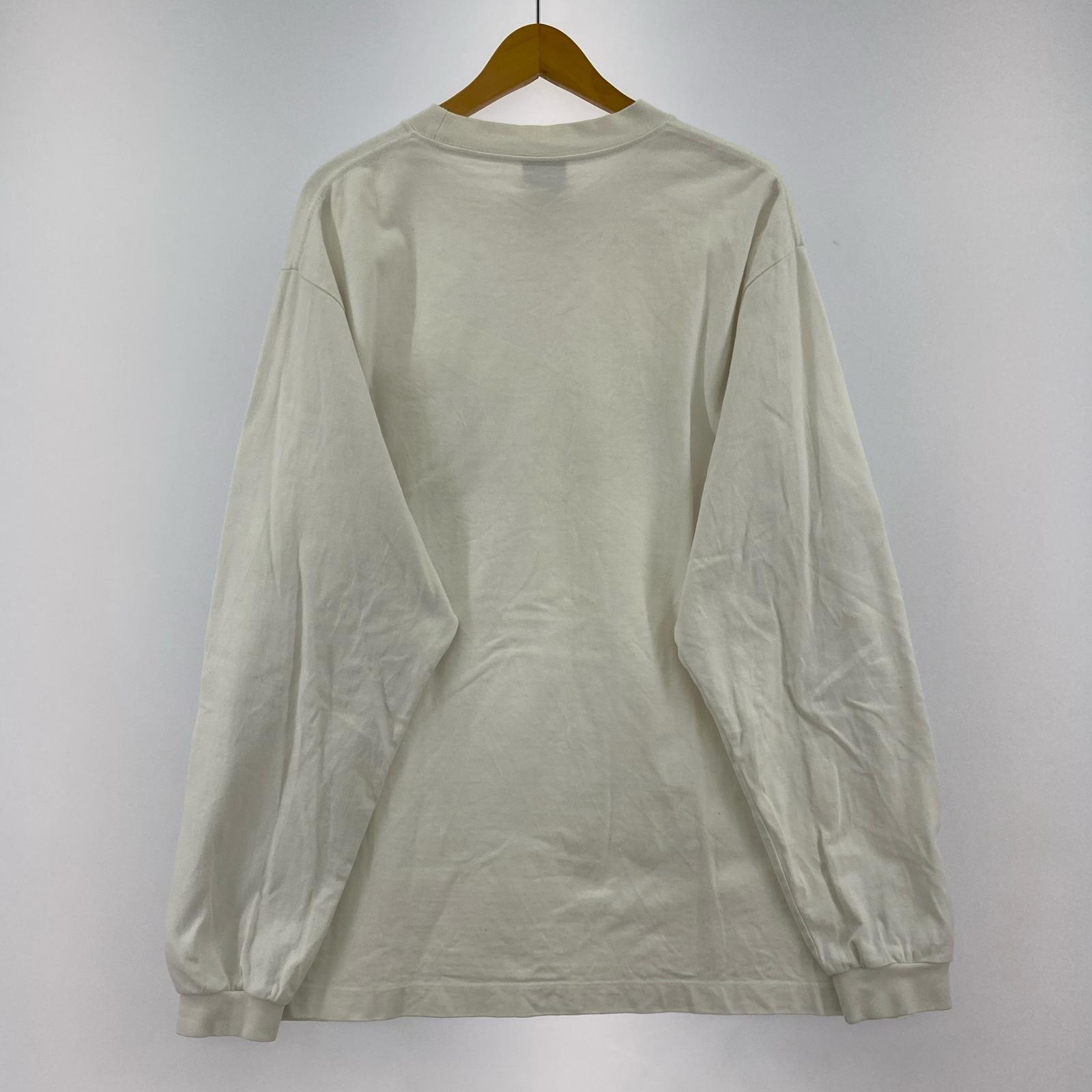 長袖Tシャツ LQQK STUDIO L/S RUGBY WEIGHT POCKET TEE ホワイト
