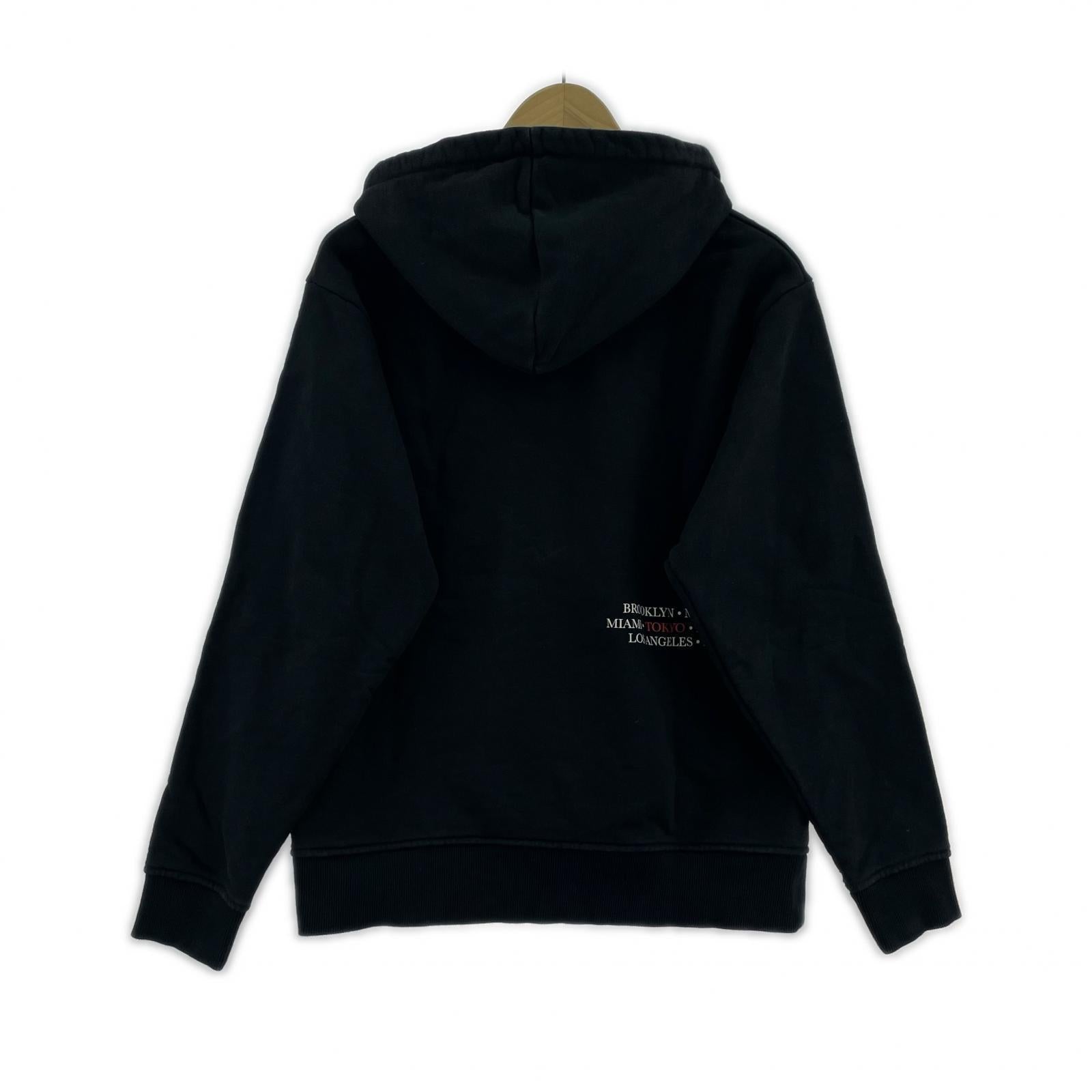 パーカー BOX LOGO HOODIE TOMODACHI 黒 S ブラック