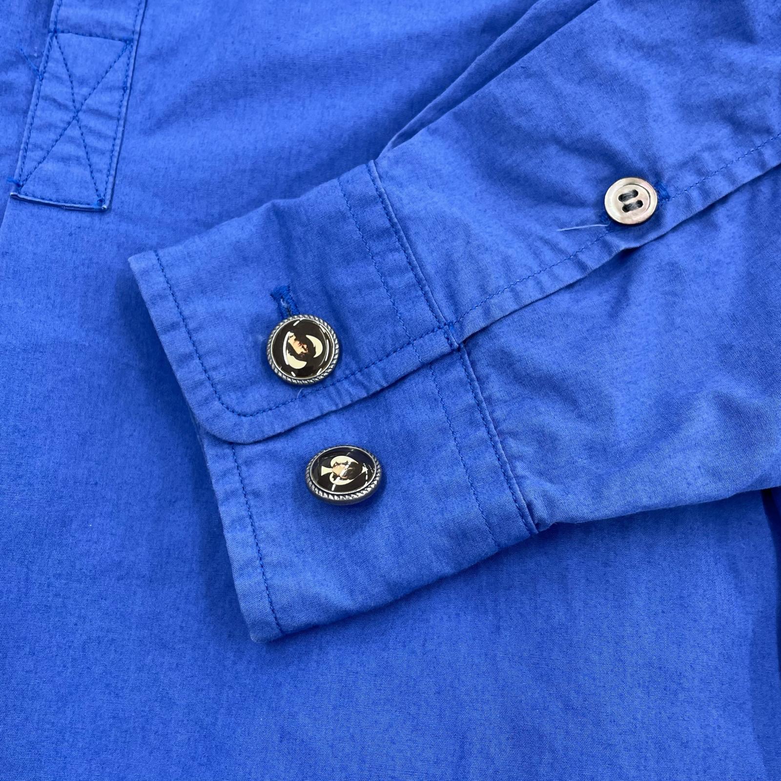 長袖シャツ UNDERCOVER×THE ROLLING STONES 16SS ビッグプルオーバーシャツ 1 青 1 ブルー