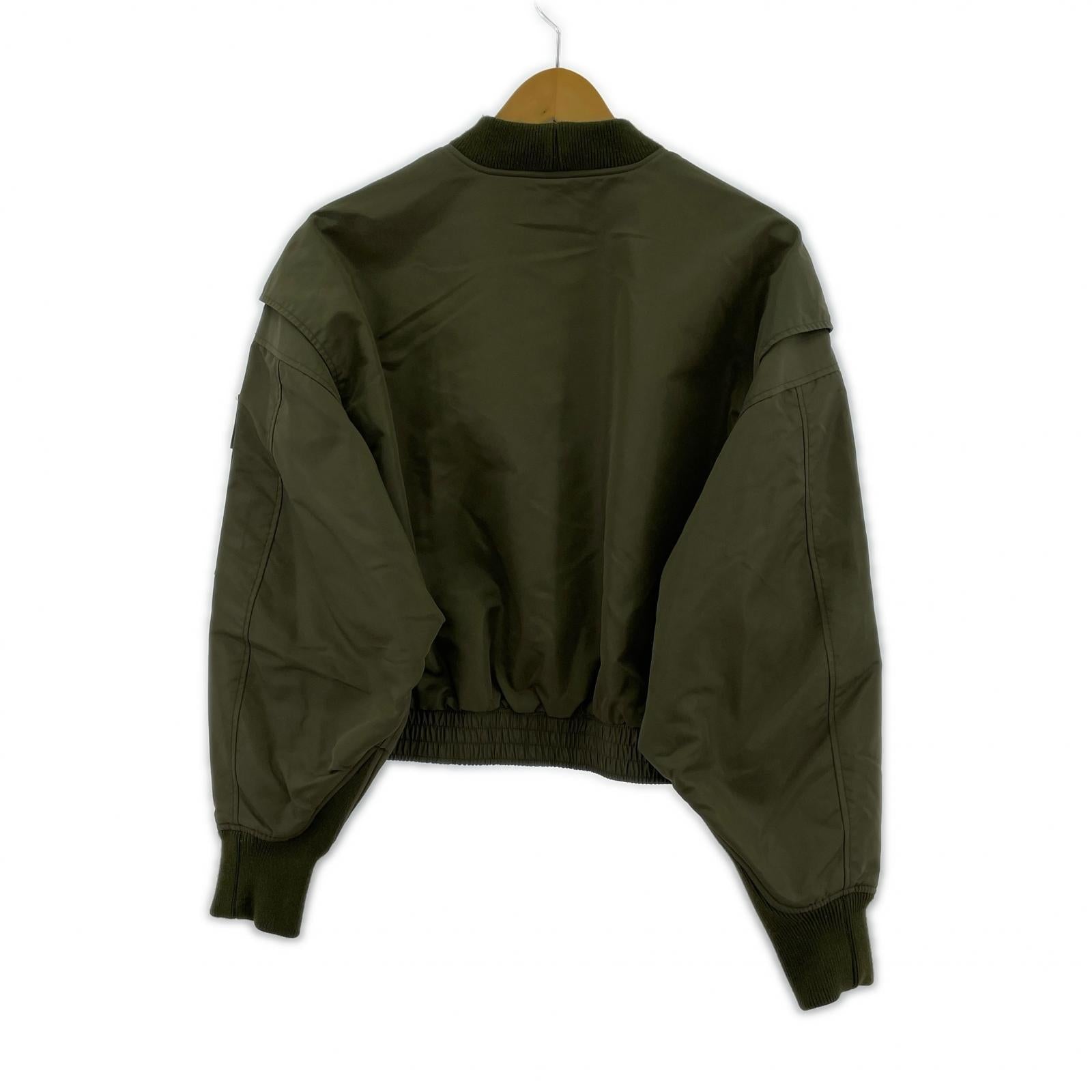 ミリタリージャケット HYKE MA-1 bolero jacket 緑 (S) S カーキ