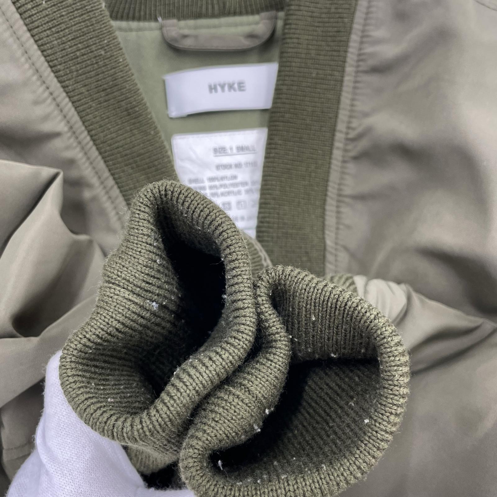 ミリタリージャケット HYKE MA-1 bolero jacket 緑 (S) S カーキ