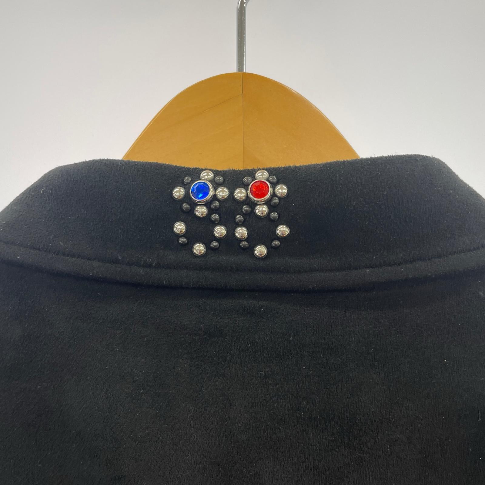 ジャケット スタッズ スエードジャケット BLK L L ブラック