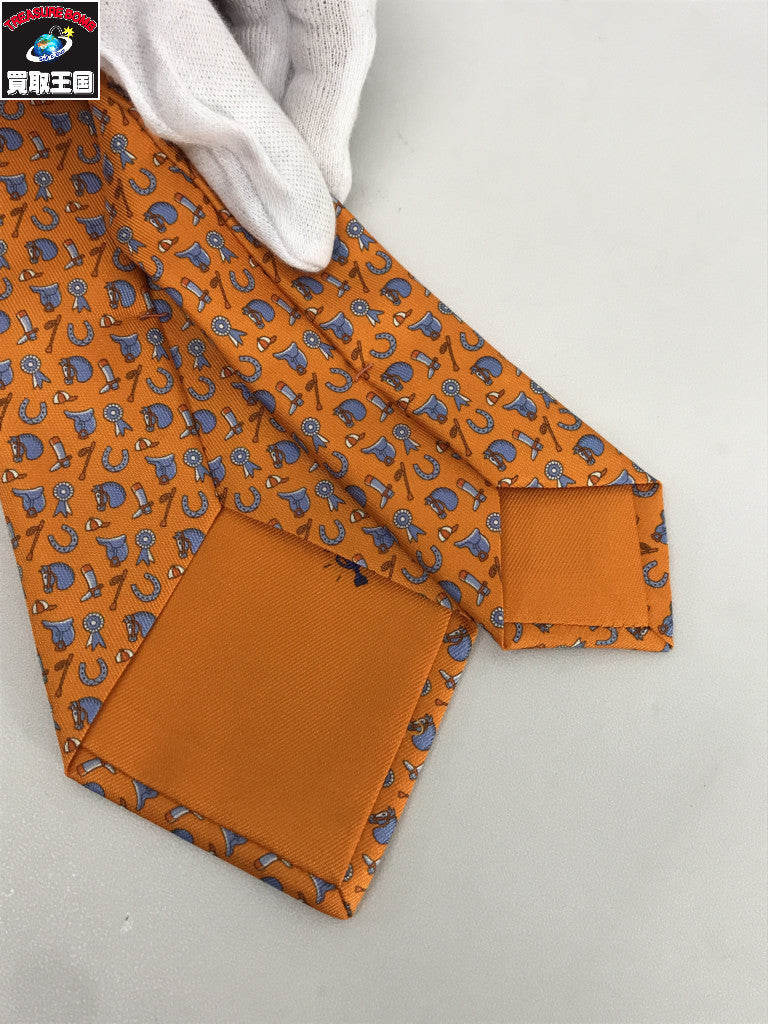 馬具 総柄 オレンジ