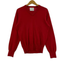 ニット Vネックセーター RED (1)