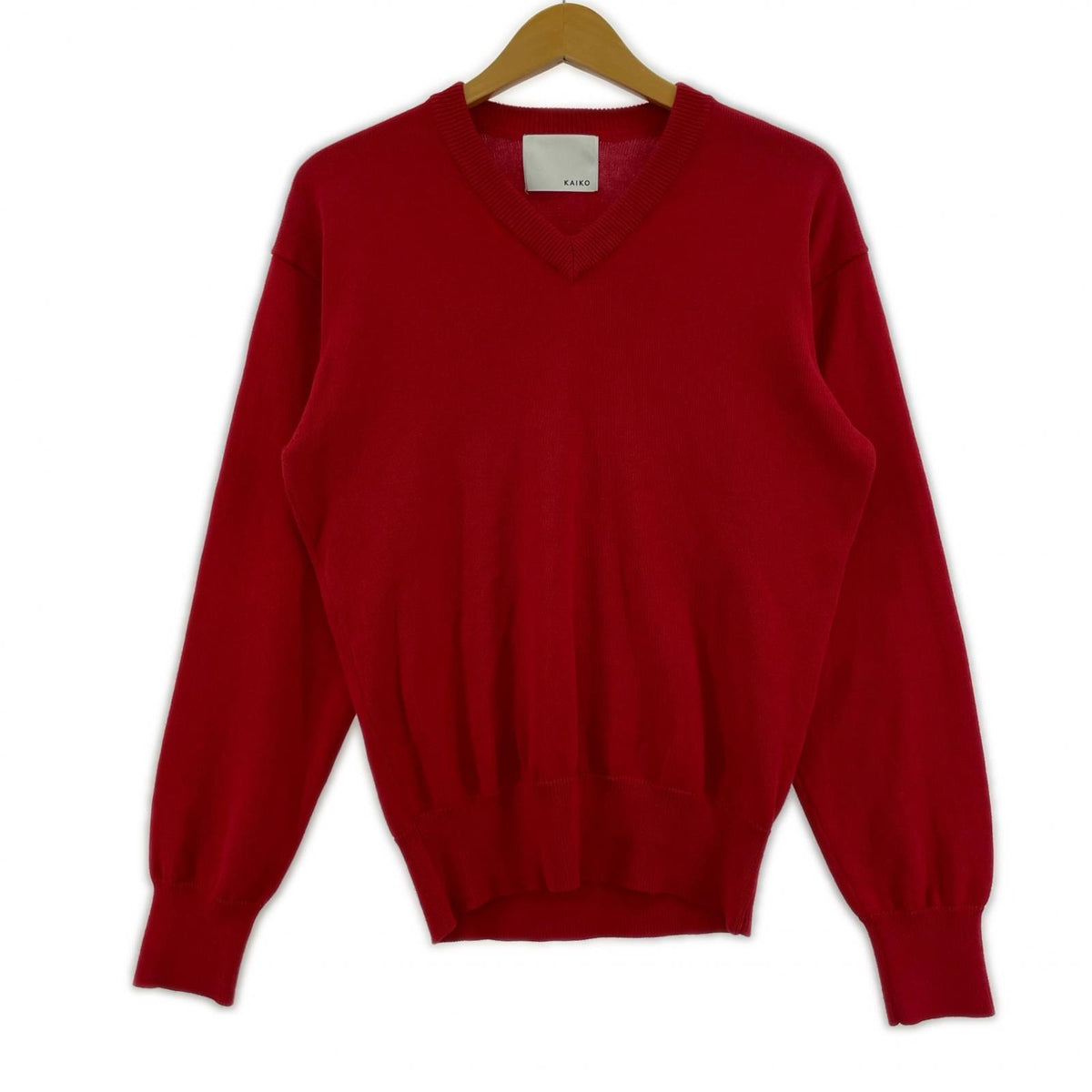 ニット Vネックセーター RED (1)