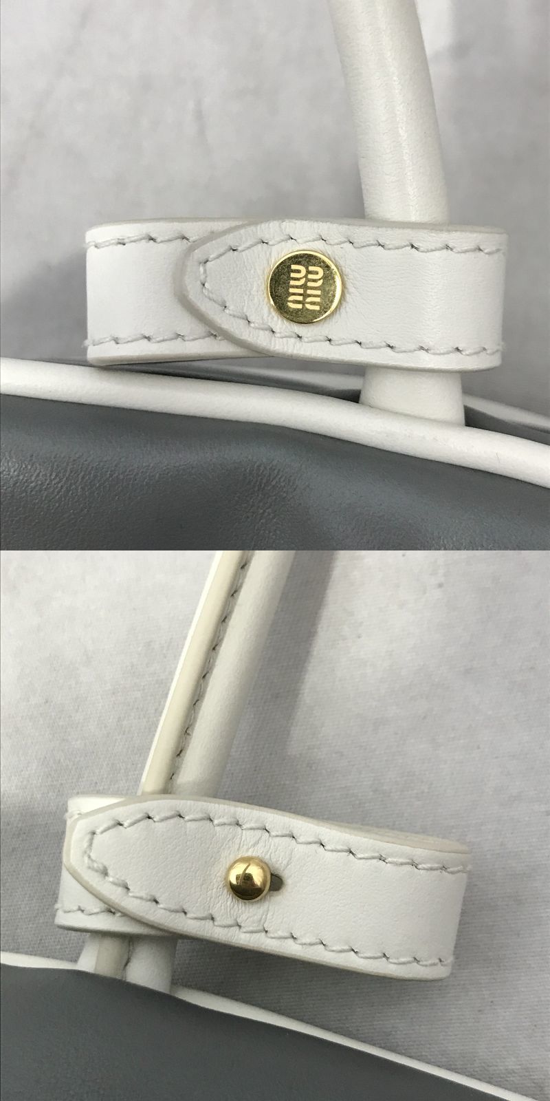 miumiu/ハンドバッグ/グレー
