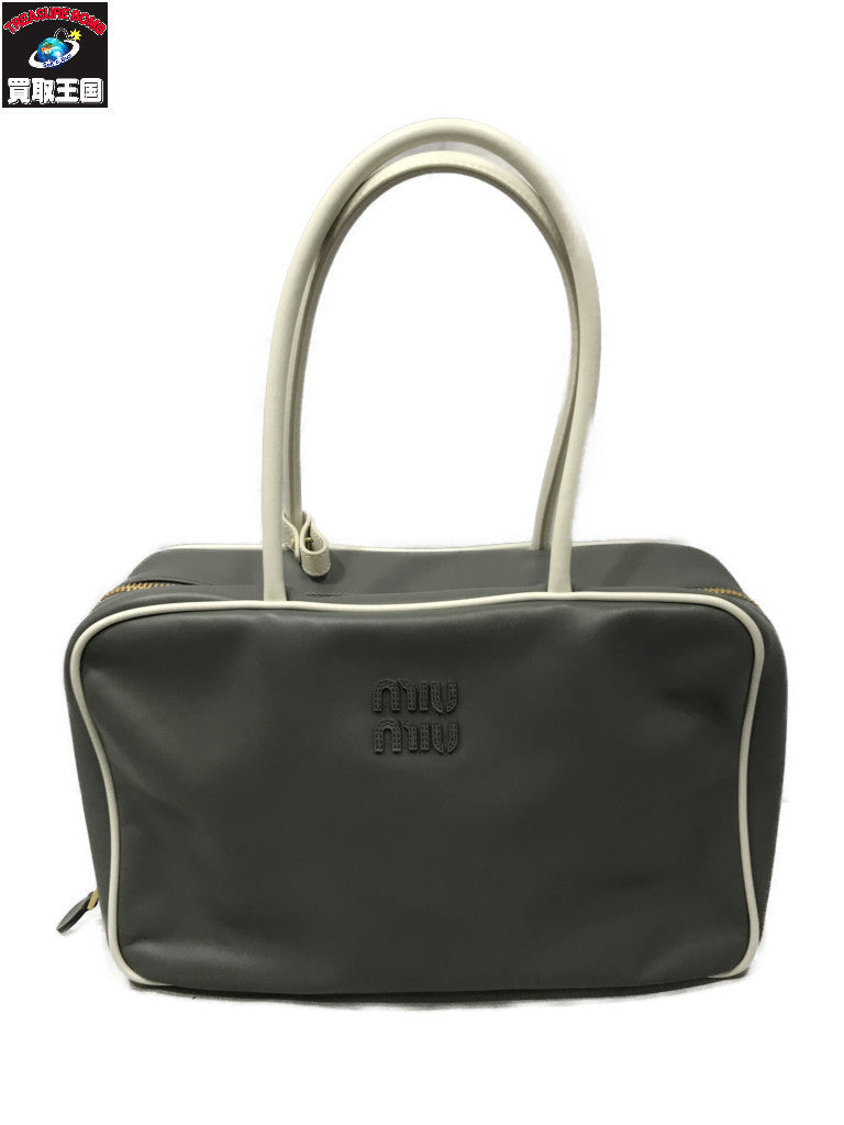 miumiu/ハンドバッグ/グレー