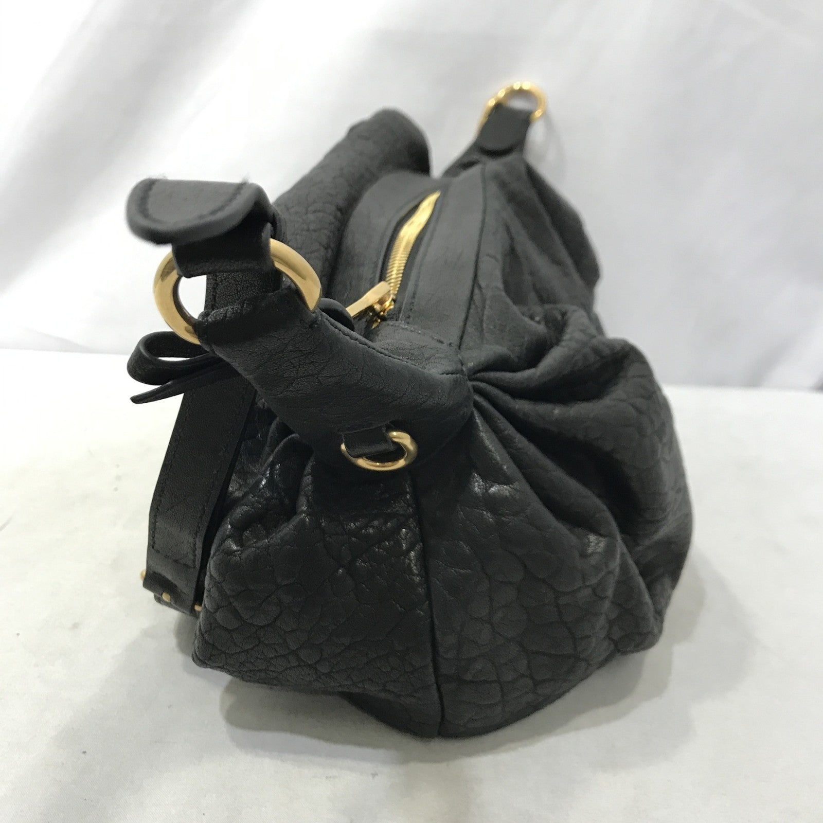 miumiu/レザーハンドバッグ/黒
