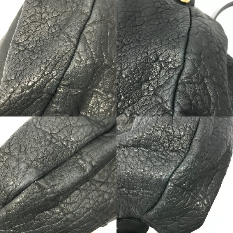 miumiu/レザーハンドバッグ/黒