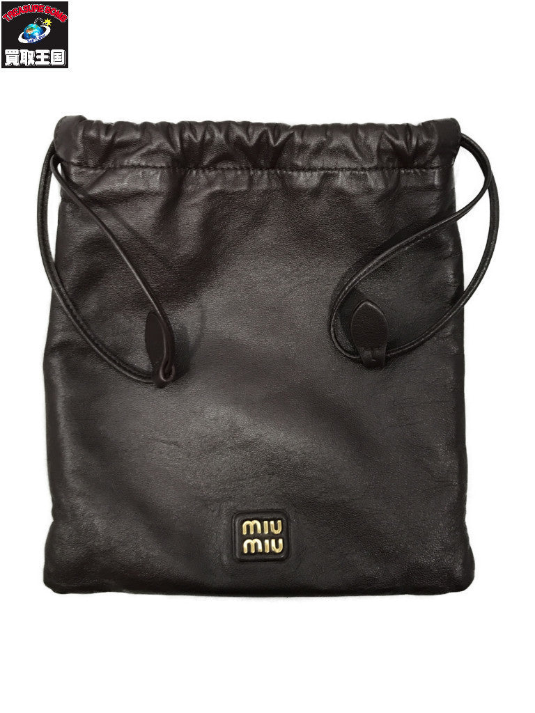 miumiu/巾着/茶