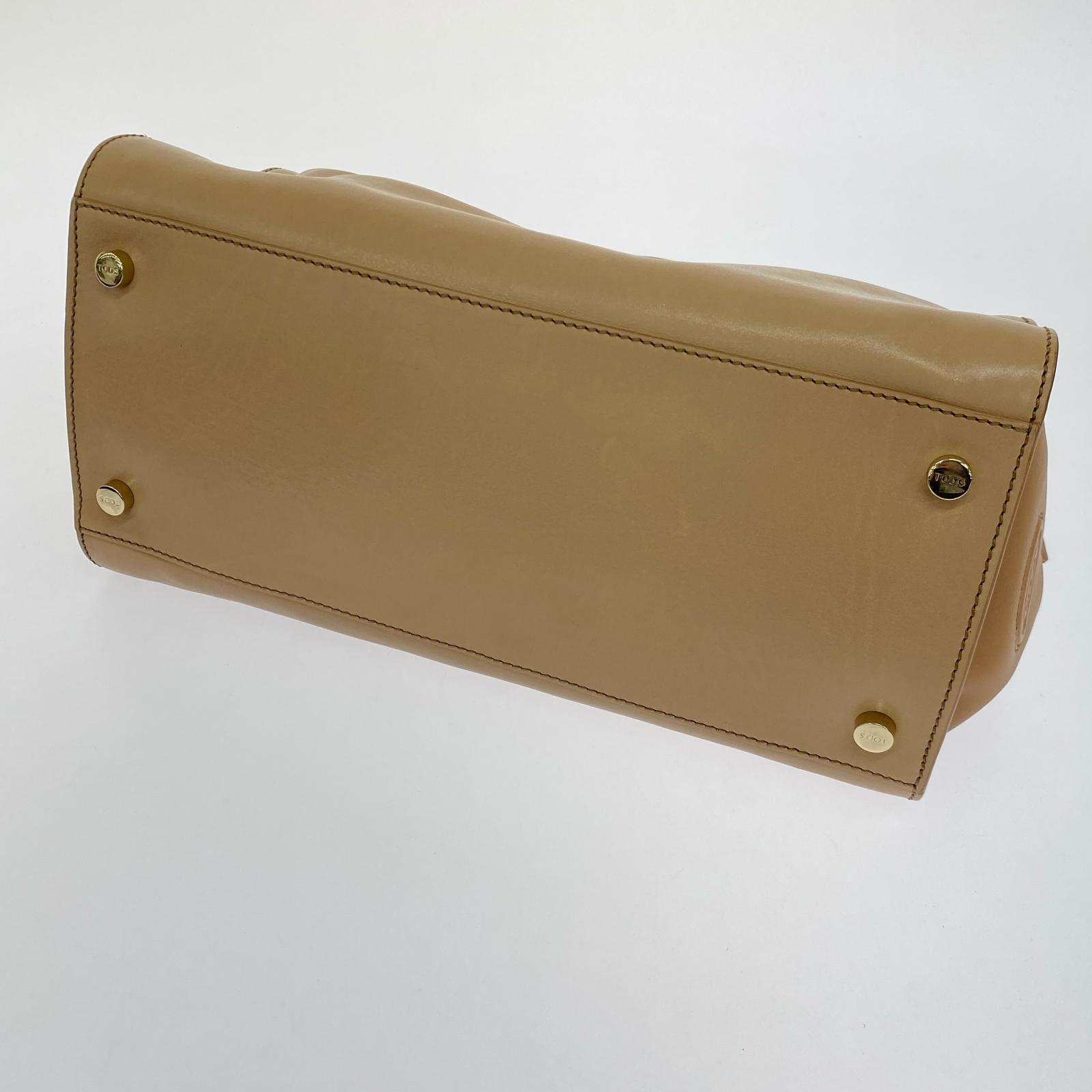 トートバッグ 2WAY Dバック レザー ベージュ ベージュ