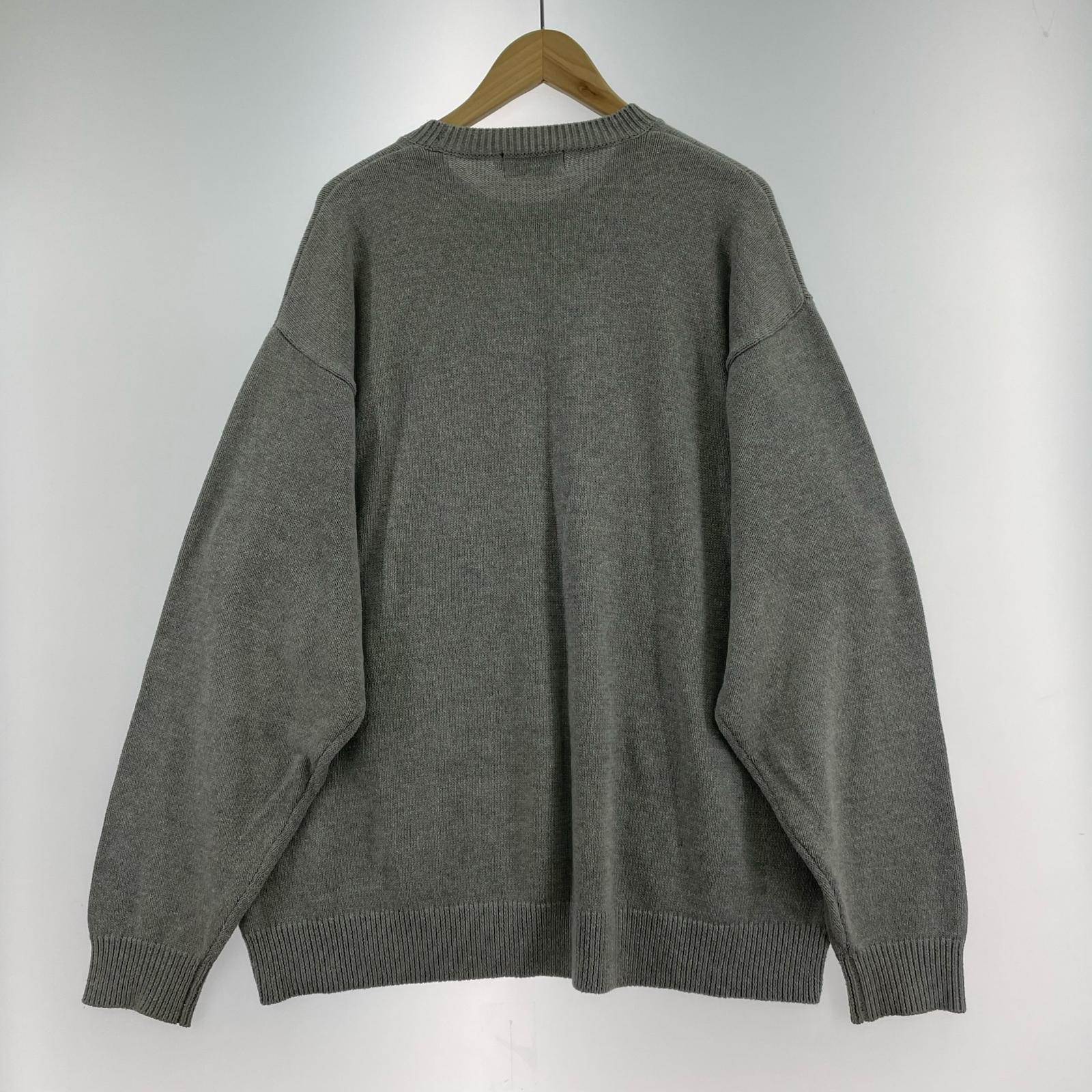ニット WOMAN HEAD 編込セーター XL グレー グレー
