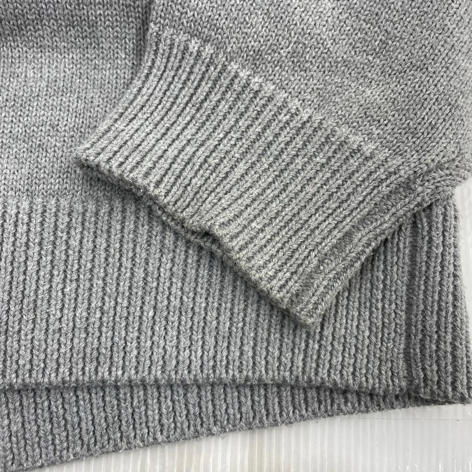 ニット WOMAN HEAD 編込セーター XL グレー グレー