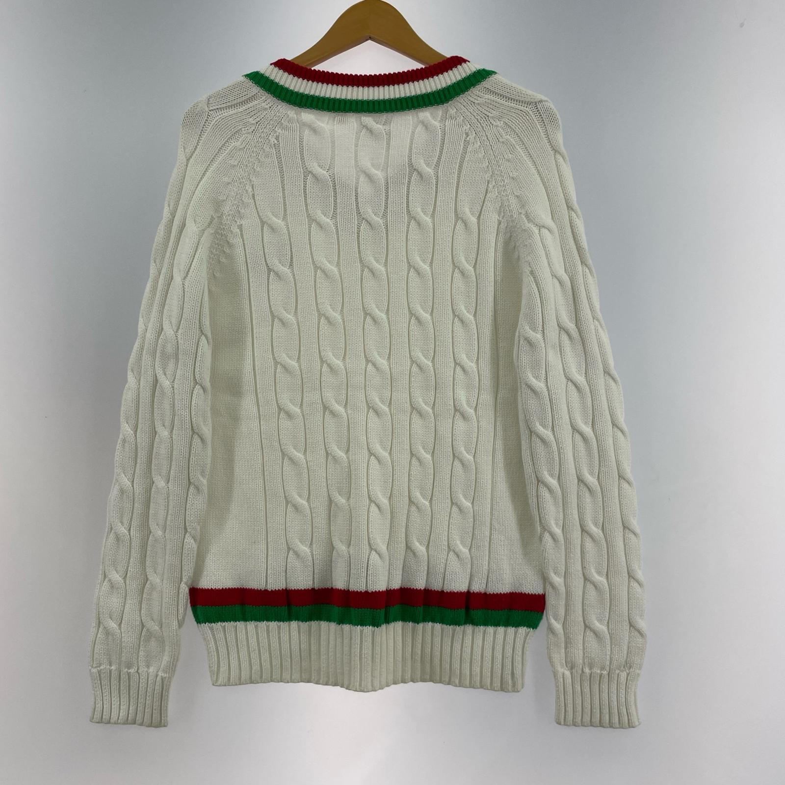 ニット ×LACOSTE Tennis Sweater WHT (M) ホワイト