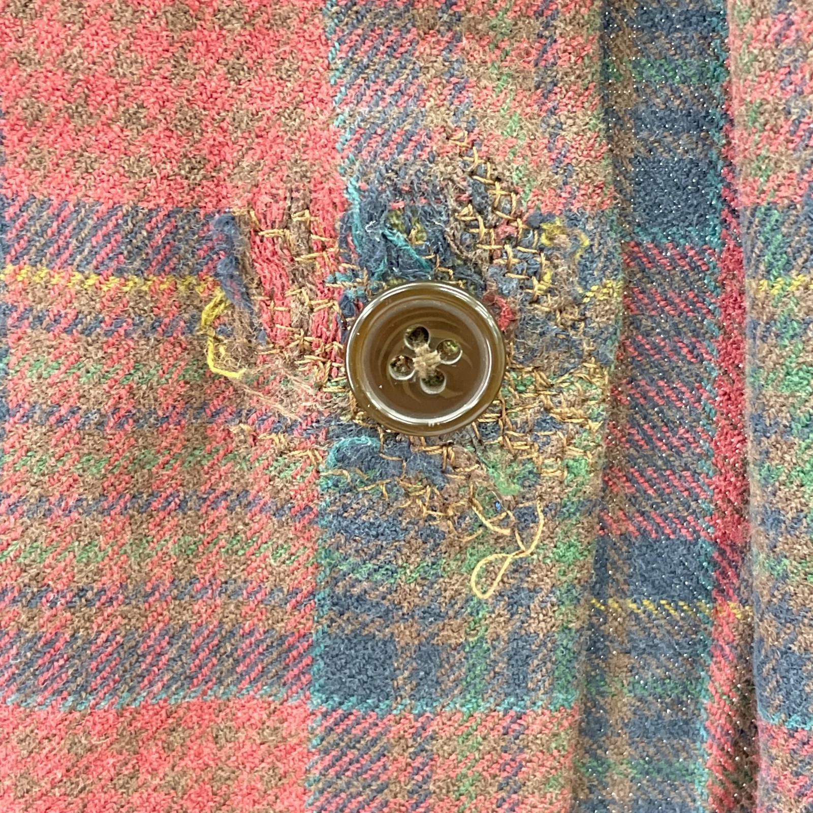 長袖シャツ VINTAGE CAMP Open Collar Check Shirt XL マルチカラー