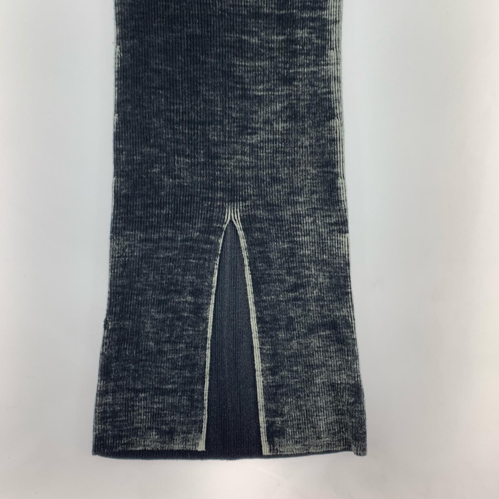 ロングスカート 転写ブリーチ BLK S S ブラック