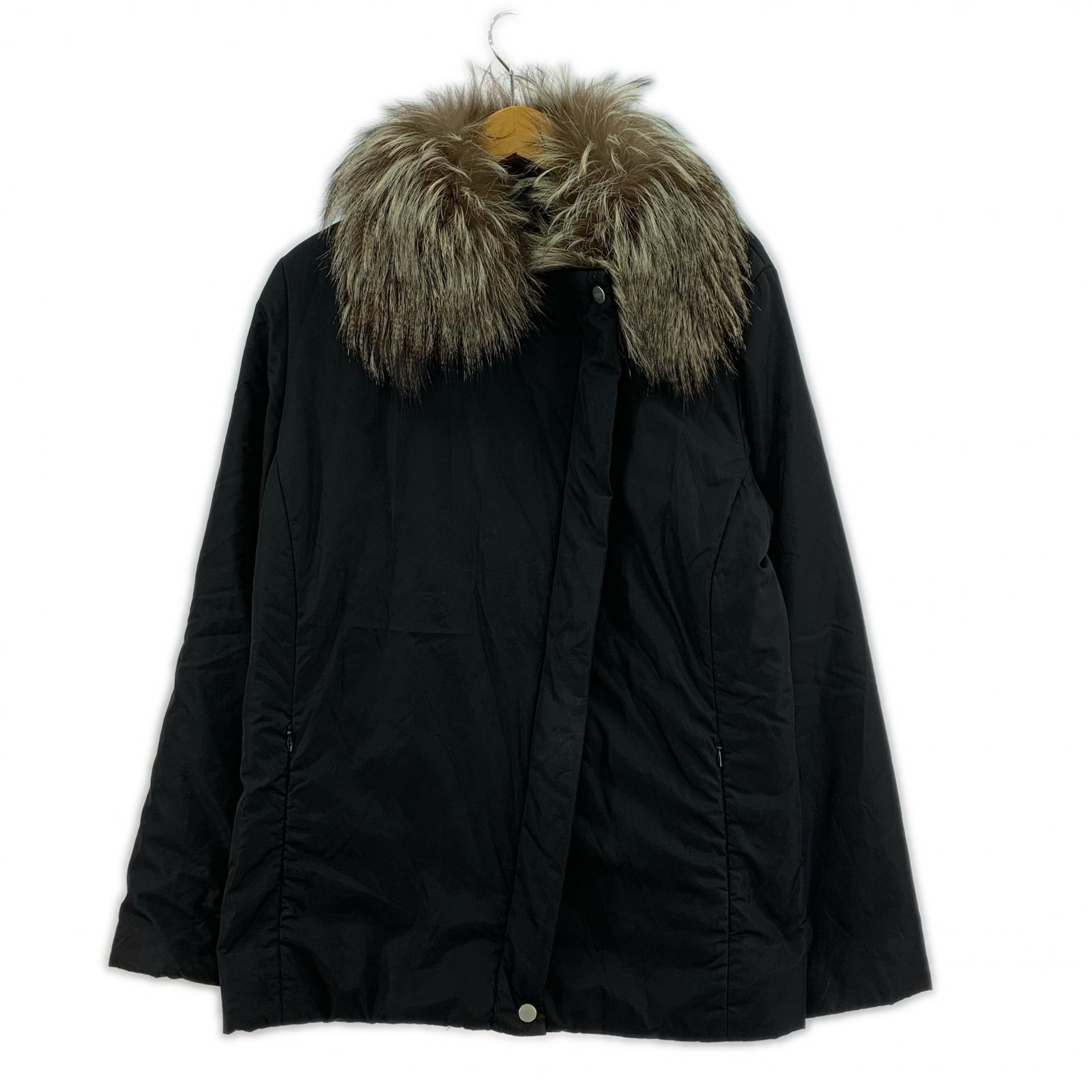 ダウンジャケット Fur Jacket BLK 44 ブラック