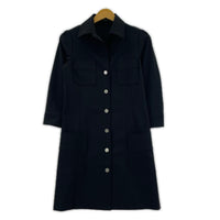 ワンピース FOXEY NEW YORK ロゴボタン スナップシャツワンピース 38 黒 ブラック