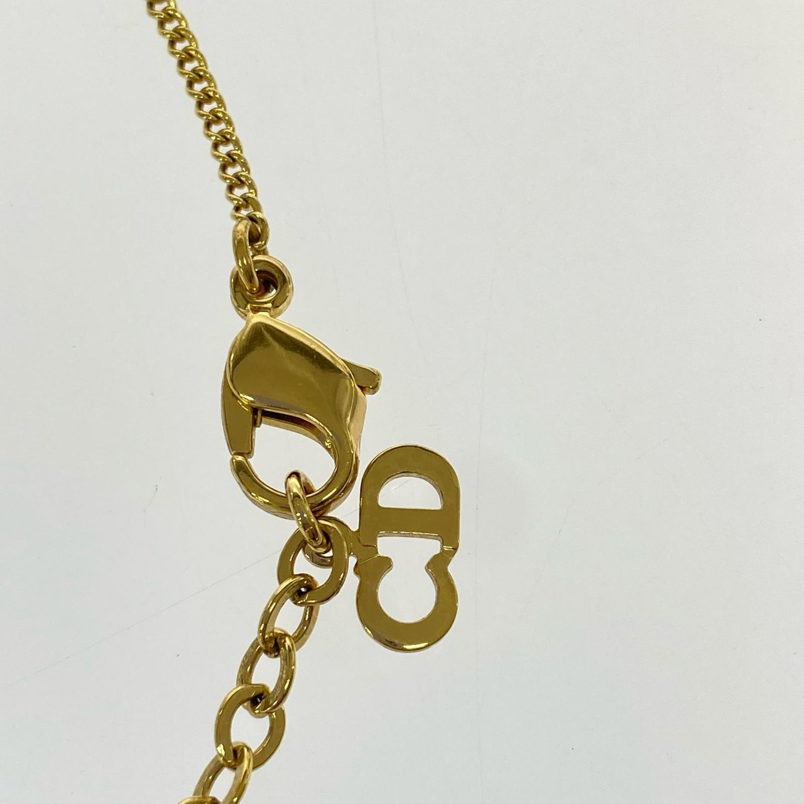 DIOR ラインストーン オーバルネックレス