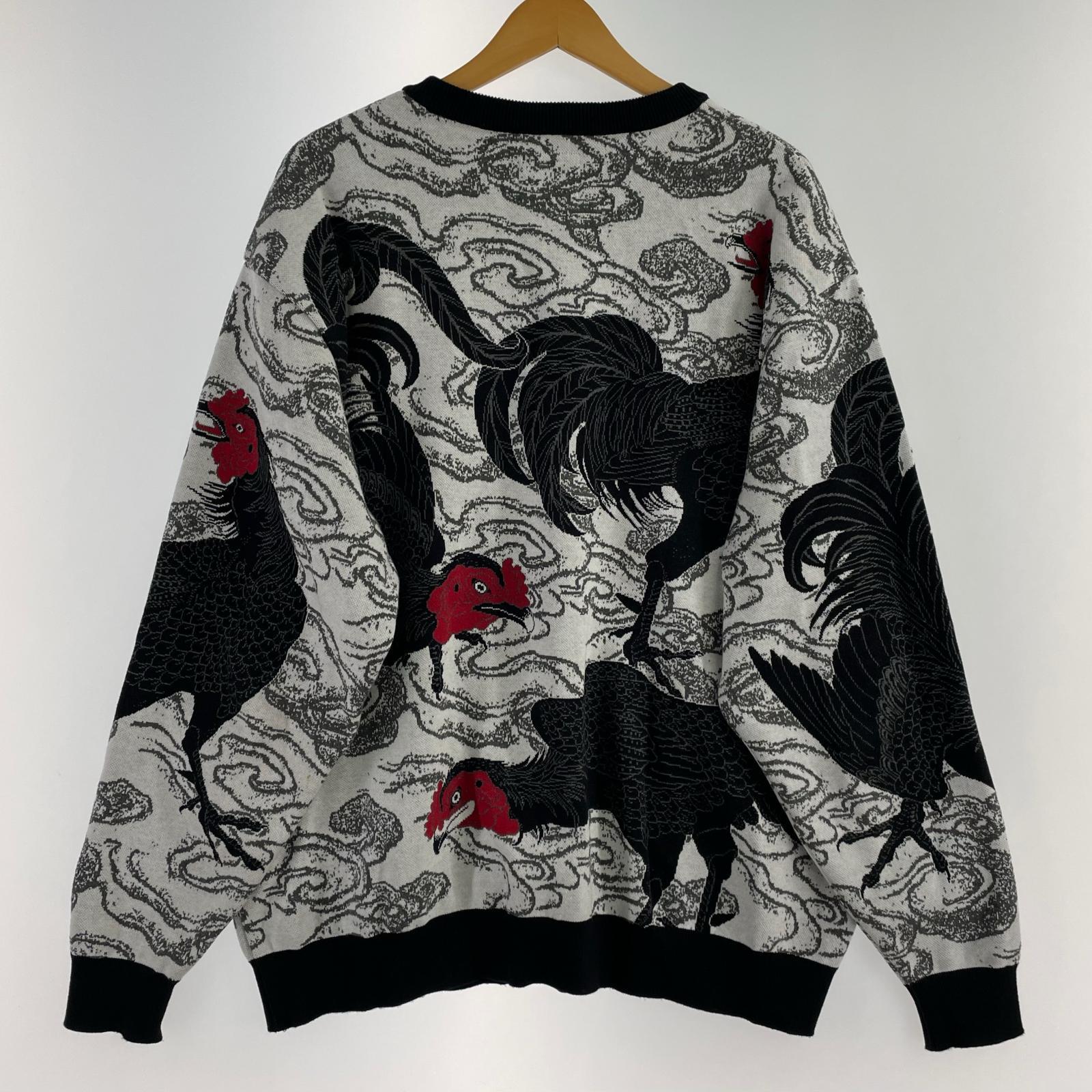 ニット BUDSPOOL GAKKIN 渦軍鶏 COTTON KNIT JACQUARD